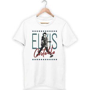 Vintage Inspired Elvis Costello T Shirt Retro Music Graphic Fan Gift Retro Style